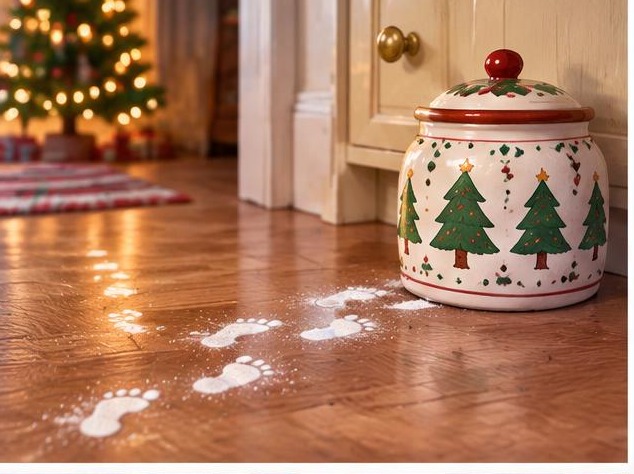 Picture guide: Flour Footprints elf idea