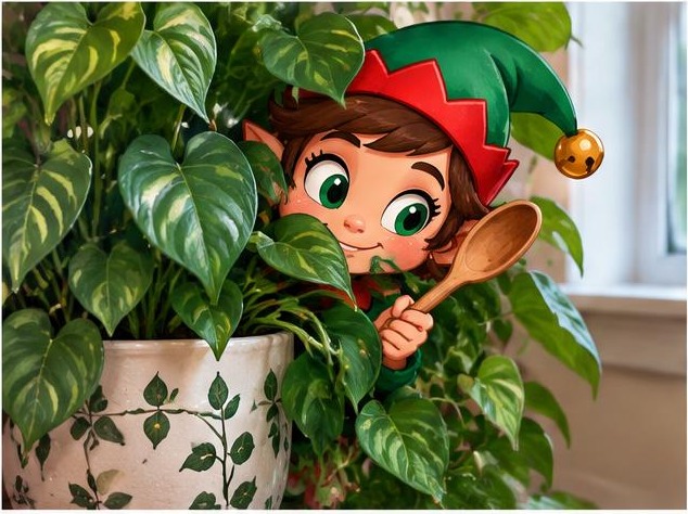 Picture guide: Houseplant Jungle Explorer elf idea