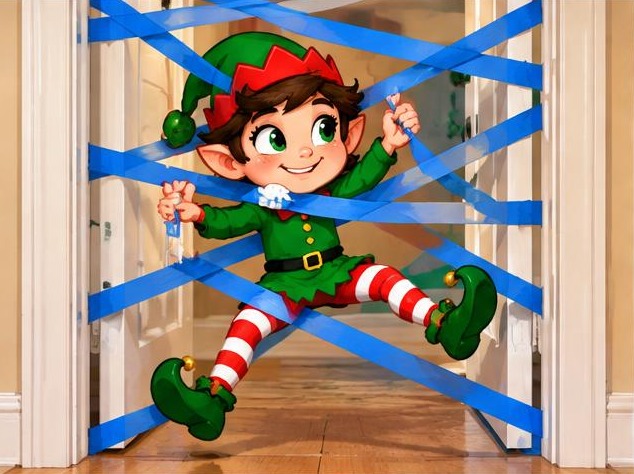 Picture guide: Caught in a Tape Web elf idea