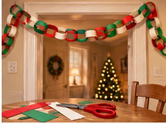 Picture guide: Paper Chain Countdown elf idea