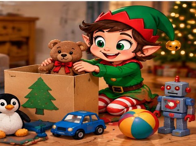 Picture guide: Toy Donation Drive elf idea
